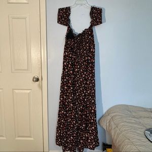 Black Floral Maxi Dress